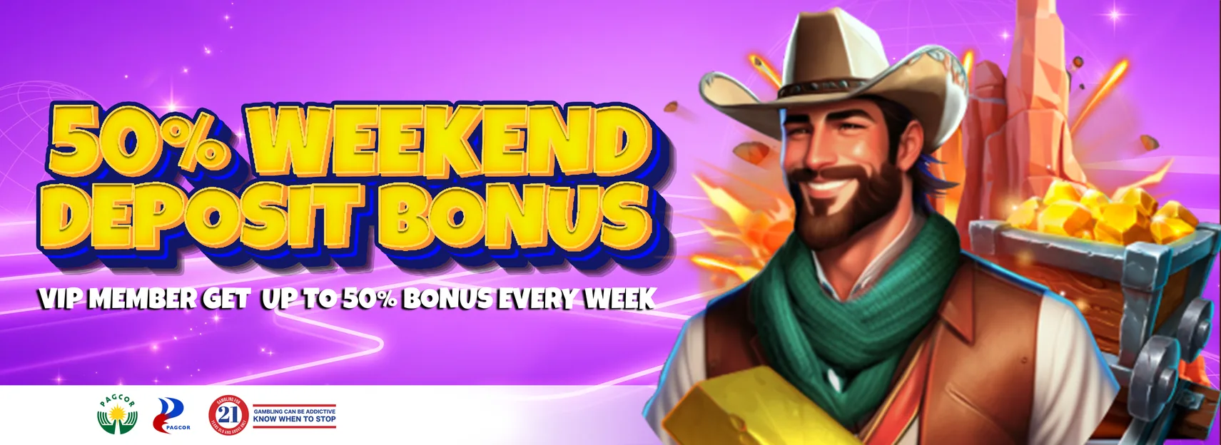 Sat & Sun: 50% extra, up to ₱288 (₱576 a weekend)